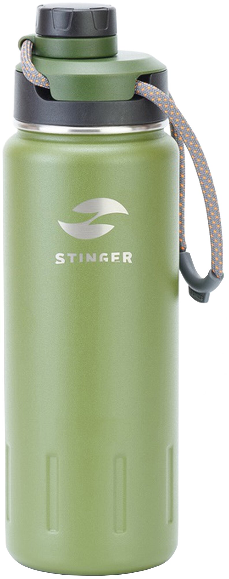 Термобутылка Stinger для горячих и холодных напитков, 0,71 л, сталь/пластик, цвет зеленый мох (HD-710-46MG)