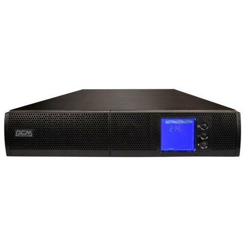 фото Ибп powercom snt-3000, 3000 вт/3000 ва, rack/tower, 8 розеток iec320 c13 и 1 розетка iec320 c19 с резервным питанием, lcd, usb, rs-232, слот под snmp карту no brand