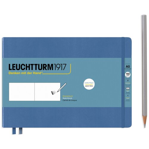 Скетчбук горизонтальный Leuchtturm Landscape Medium A5 Denim без линовки (362369)