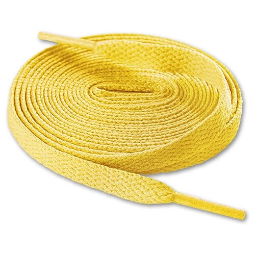 Шнурки плоские 120см - Желтый лимон
