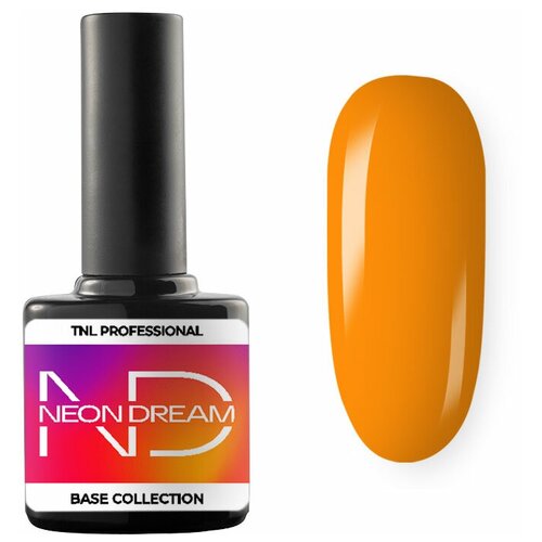 Купить TNL, Neon dream base - цветная база (№03), 10 мл, TNL Professional, оранжевый, гель