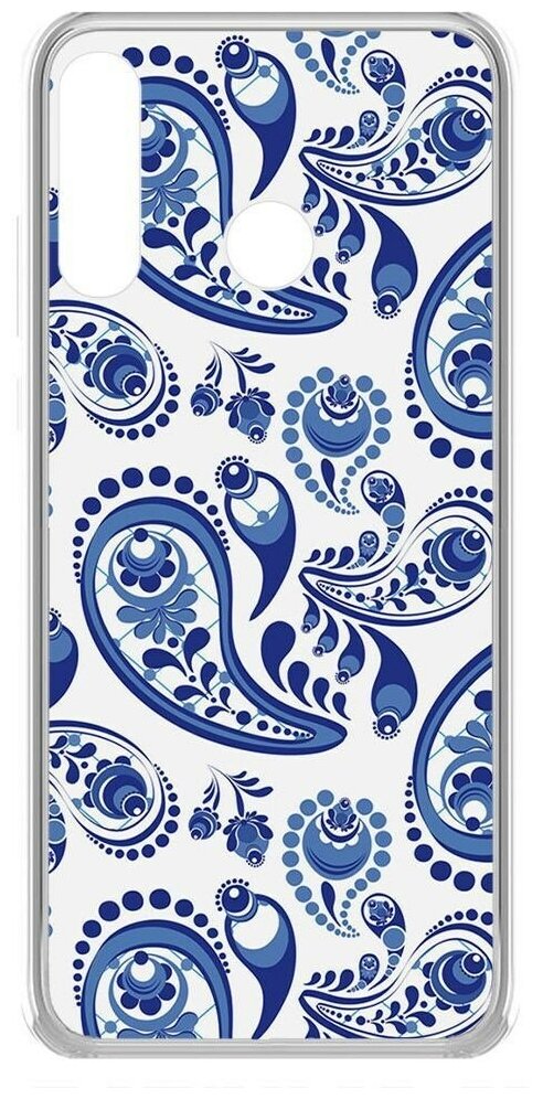 Чехол-накладка Krutoff Clear Case Гжель для Huawei P30 Lite