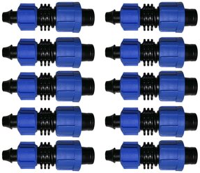 Стартовый фитинг с поджимом для капельной ленты 16мм (Набор: 10 шт)
