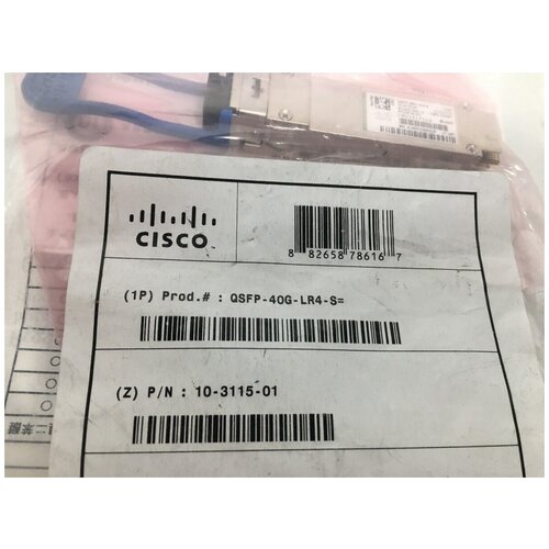 оптический трансивер cisco qsfp 40g lr4 s qsfp 40 гбит с 10км Модуль CISCO QSFP-40G-SR4-S