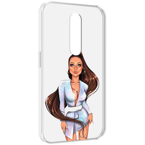 Чехол MyPads девушка-с-очень-длинными-волосами женский для Motorola Moto X Force (XT1585 / XT1581) задняя-панель-накладка-бампер