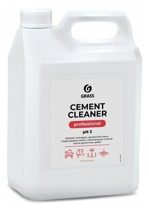 Средство для уборки после строительства 5.5 кг GRASS CEMENT CLEANER, кислотное, концентрат, 125305