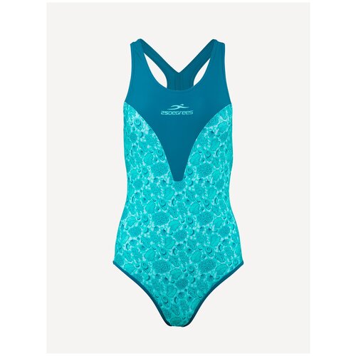 фото Купальник слитный 25degrees emma для плавания, подкладка, уф-защита, размер 48(l), голубой, бирюзовый