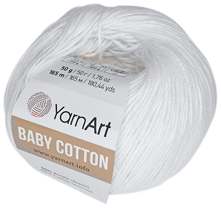 Пряжа YarnArt Baby Cotton 50 % хлопок 50 % акрил 50 г