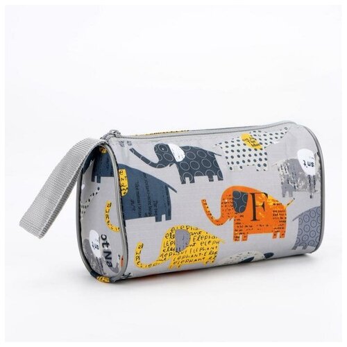 фото Бако текстиль косметичка "сумка" 19*7*11, отдел на молнии, принт слоны