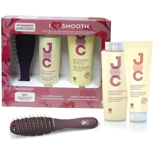 фото Barex joc cure i love smooth подарочный набор для разглаживания волос (шампунь , крем для выпрямления, щетка для волос)