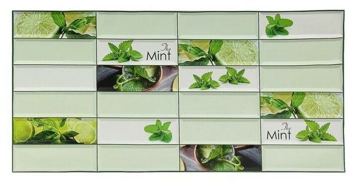 фото Панель ПВХ Плитка Мята 955х480 мм