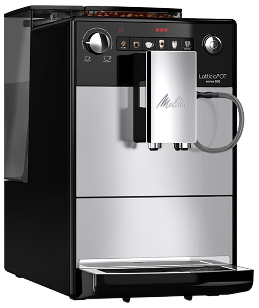 Кофемашина Melitta F 300 Latticia OT silver черный/серебристый - фото №1