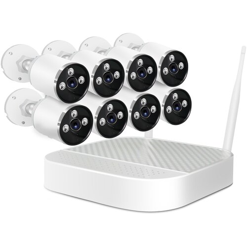 Онлайн видеонаблюдение через интернет Okta Vision Cloud-03-8 - радиоканальный комплект на восемь камер с облачным хранением в подарочной упаковке 1900600₽