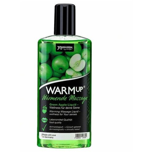 Массажное масло WARMup Green Apple с ароматом яблока - 150 мл.