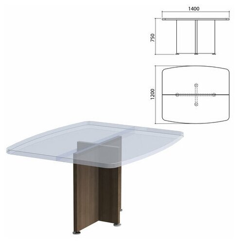 Каркас базы стола для переговоров "Приоритет" (ш1400*г1200*в750 мм), лагос, К-912, ш/к58533