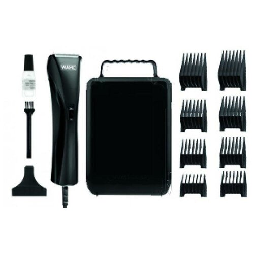 Машинка для стрижки Wahl Hybrid Clipper LED 9600 Hair & Beard, черный, 8 насадок машинка для стрижки wahl hybrid clipper led 9698 1016