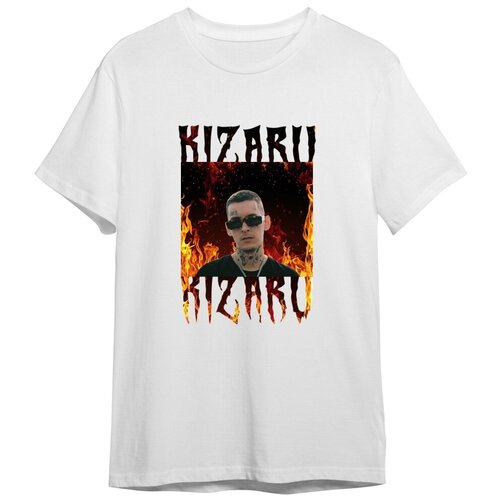 фото Футболка сувенир shop, оверсайз, хлопок, принт абстрактный, размер s (44-46), белый