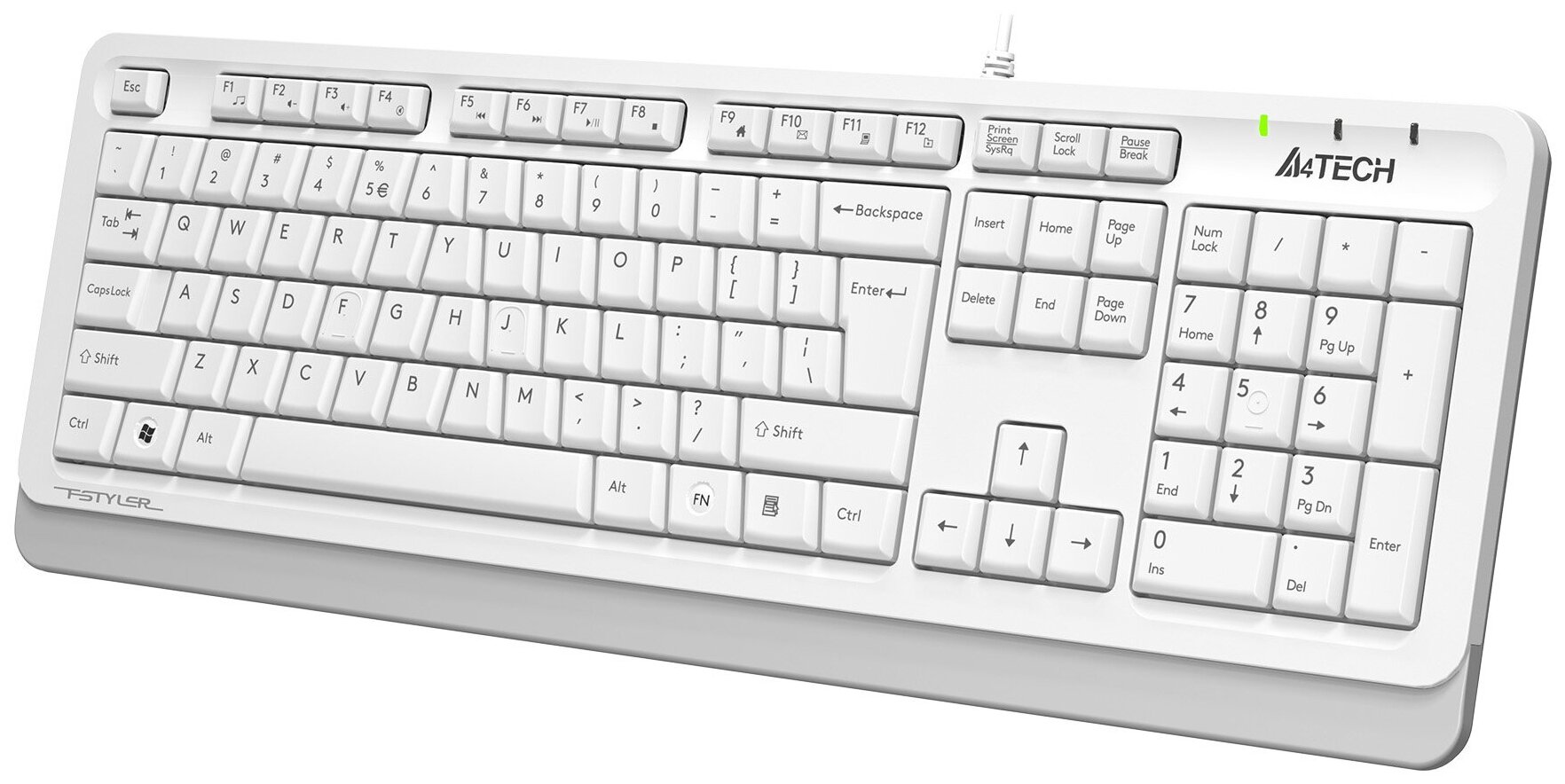 Клавиатура A4Tech Fstyler FKS10 белыйсерый USB