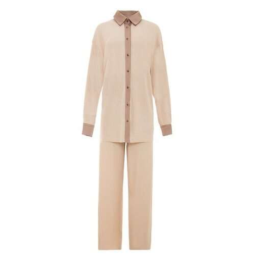 фото Костюм minaku, размер 54, бежевый, зеленый