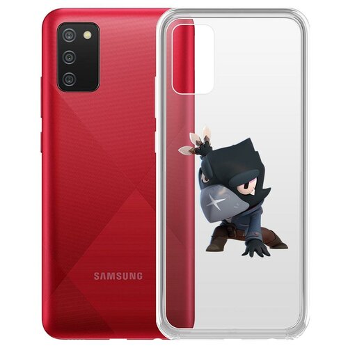 Чехол-накладка Clear Case Brawl Stars-Ворон для Samsung Galaxy A02s (A025) чехол накладка clear case brawl stars принцесса шелли для samsung galaxy a03 a035