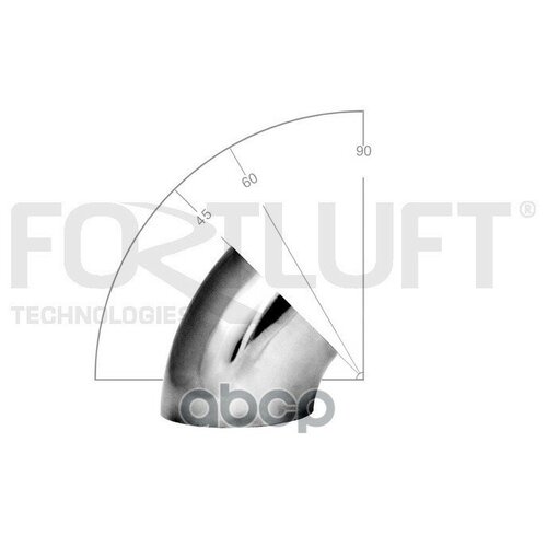 Ebp6045 Отвод Из Нержавеющей Стали Ф60мм Угол 45 Град. FortLuft арт. EBP6045