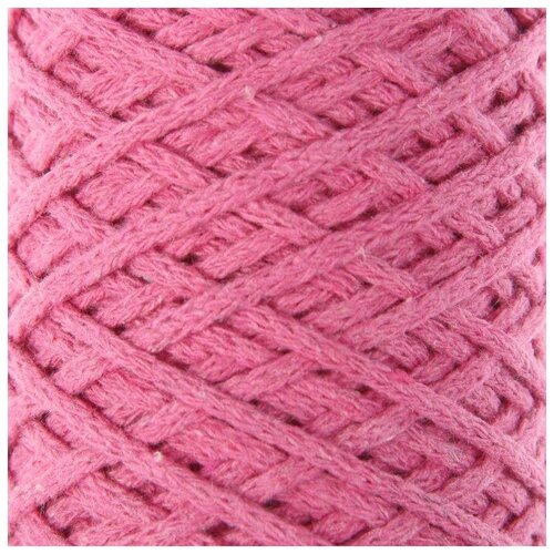 Купить Шнур для вязания без сердечника 100% хлопок, ширина 3мм 100м/200гр (2126 розовый), Osttex