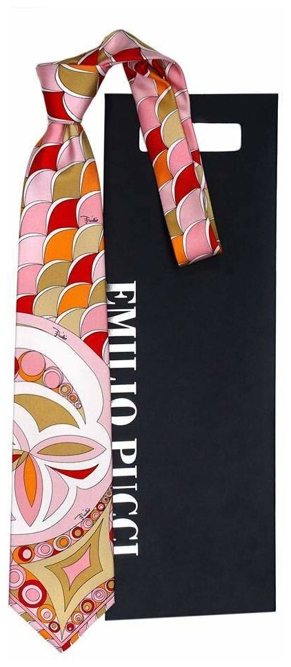 Яркий абстрактный галстук Emilio Pucci 848655 