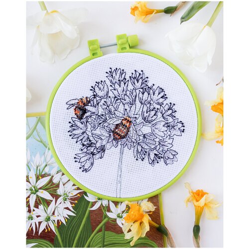 фото Набор для вышивания мулине абрис арт арт. ahm-049 пчёлки 15х15 см