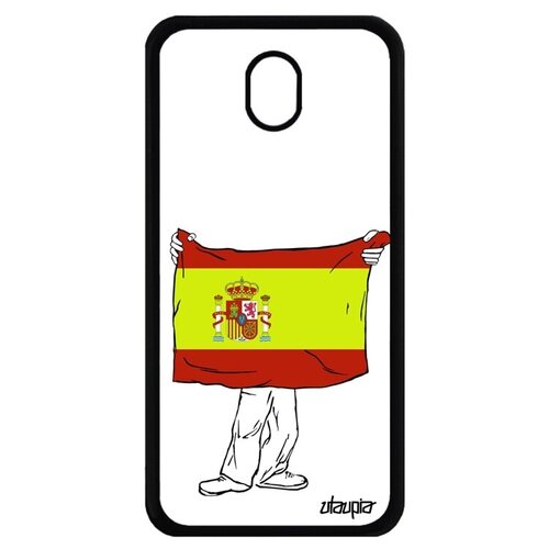 фото Защитный чехол для телефона // galaxy j7 2017 // "флаг испании с руками" страна стиль, utaupia, белый