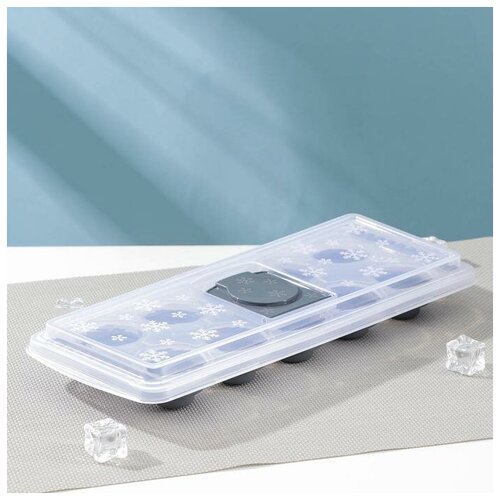 Форма для льда с крышкой 10 ячеек 301245 см цвет микс 528₽