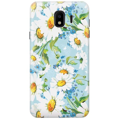 фото Gosso ультратонкий силиконовый чехол-накладка для samsung galaxy j4 (2018) с принтом "поле ромашек"
