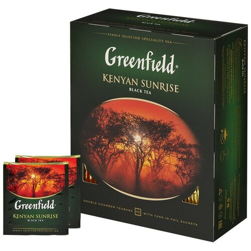 Чай Greenfield Kenyan Sunrise черн.фольгир. 100 пак/уп 0600-09 , 3 шт.