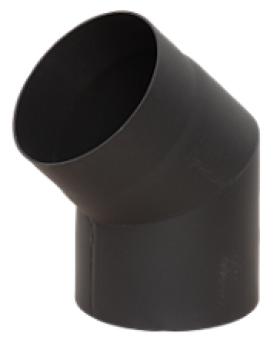 Дымоход Lava черный сталь 2 мм Отвод 45* d=150 мм - фотография № 2