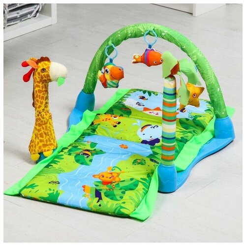 фото Развивающий коврик «остров», с дугой и игрушками 7039002 сима-ленд