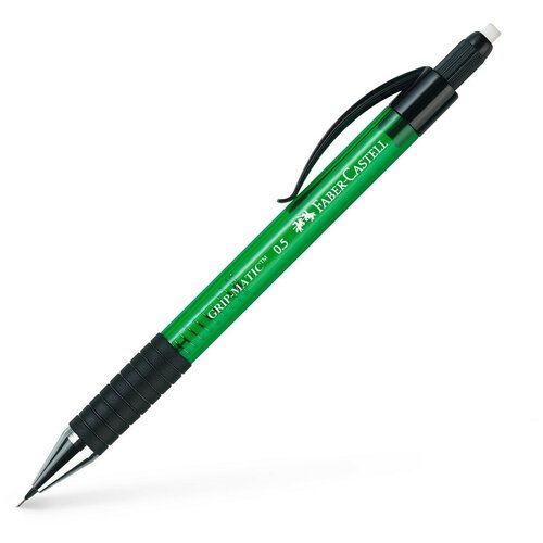 Карандаш механический Faber-Castell Grip Matic 1375 0,5мм, с ластиком, автоподача грифеля, зеленый