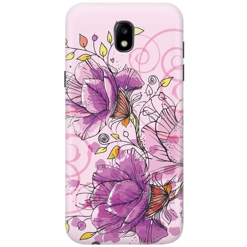 фото Re:paчехол - накладка artcolor для samsung galaxy j5 (2017) с принтом "розовые цвета"