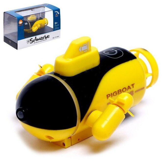 Подводная лодка радиоуправляемая "Батискаф" световые эффекты цвет желтый 7263121