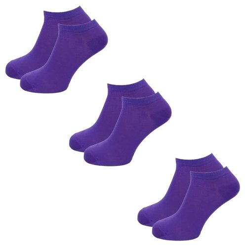 Носки LorenzLine, 3 пары, размер 43/44, фиолетовый