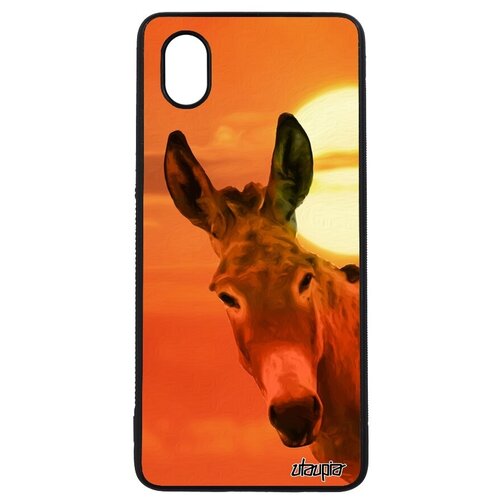 фото Противоударный чехол на телефон // samsung galaxy a01 // "осел" мул упрямство, utaupia, оранжевый