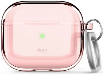 Чехол с карабином Elago Clear Hang для AirPods 3 (2021), цвет Розовый (EAP3CL- HANG- LPK)