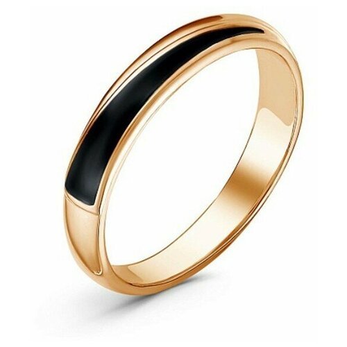 Кольцо Красная Пресня, размер 18, золотой, черный кольцо любовь розовое золочение 18 размер