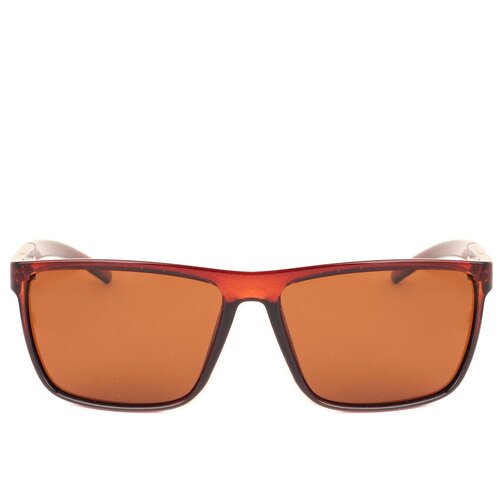 фото Солнцезащитные очки keluona, прямоугольные, оправа: пластик, поляризационные, для мужчин, коричневый