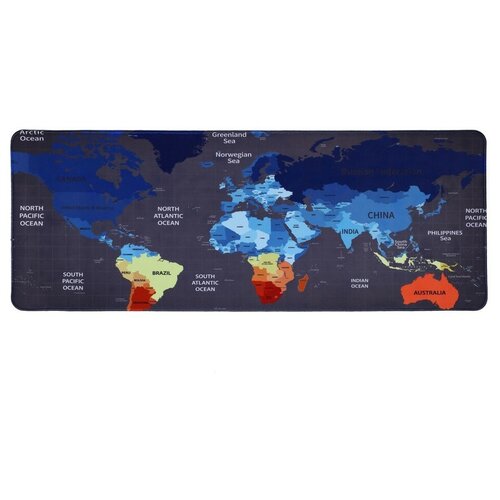 фото Большой игровой коврик для мыши, не скользящий 300x800x3 мм, карта климатических зон grand price