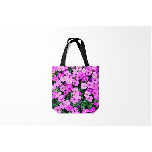 фото Сумка-шоппер / 40х40 см / девушкам / цветочки и бабочки весна burnettie