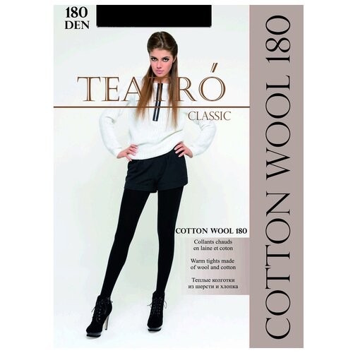 Колготки TEATRO Cotton Wool, 180 den, размер 3, moka