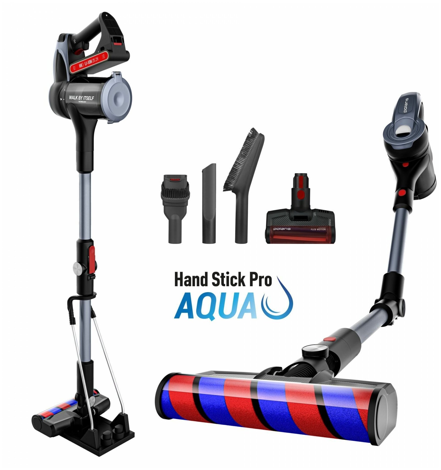 POLARIS Беспроводной пылесос Polaris PVCS 7090 HandStickPRO Aqua