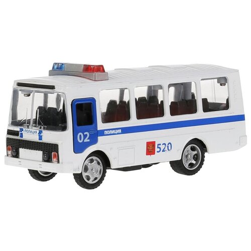 Купить Автобус ТЕХНОПАРК ПАЗ 3205 Полиция CT11-257-5 1:43, белый, металл-пластик