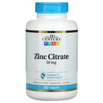 21ST CENTURY Zinc Citrate 50 мг 360 таблеток - изображение