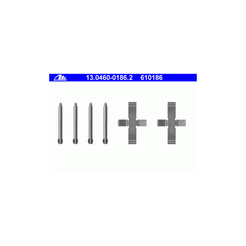 фото Комплектующие колодки дискового тормоза ate 13.0460-0186.2 mercedes- benz: 0004213391 610186 mercedes- benz 190 (w201).