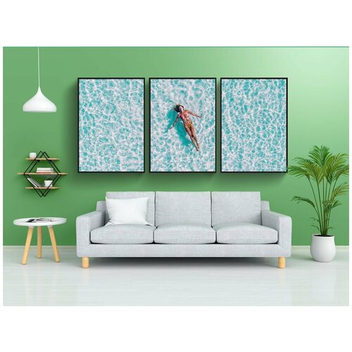 фото Набор модулных постеров для интерьера "море, океан, вода" 60x90 см. в тубусе, без рамки lotsprints